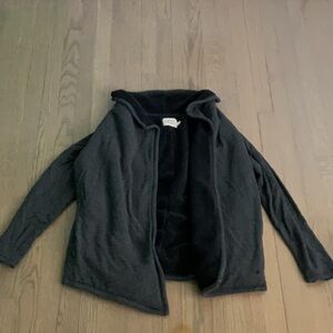 Cozy Charcoal Gray Hooded Cardigan